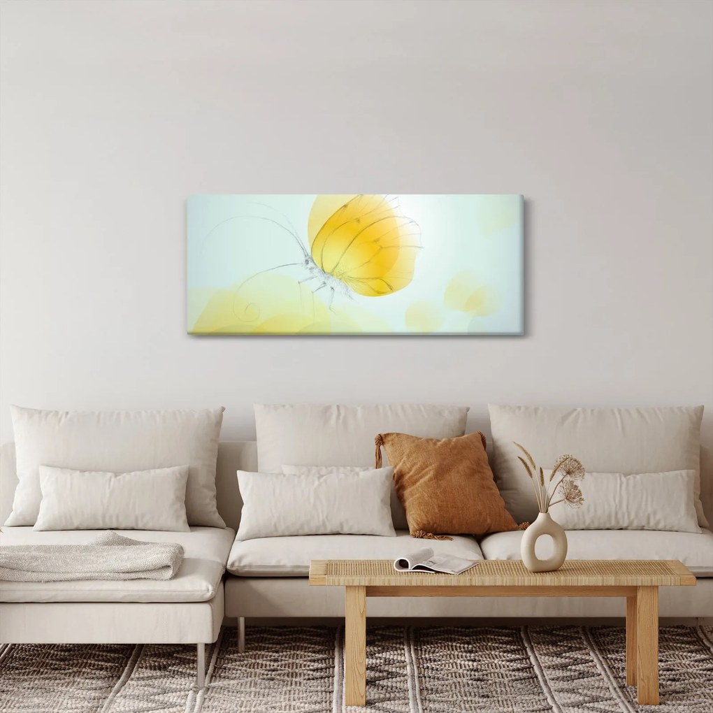 Tablou - Fluturele galben (120x50 cm)