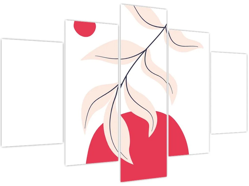 Tablou - Abstracție florală roz N⁰2 (150x105 cm)