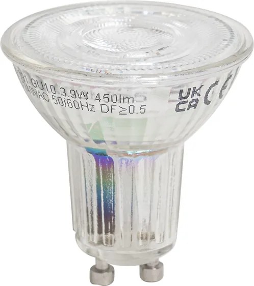 Set de 5 becuri LED GU10 50 reglabile 3,9W 450 lm 3000K Longlife