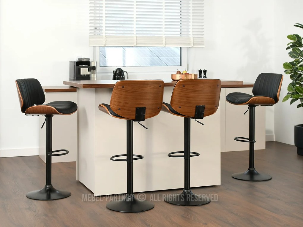 Scaun Hamand (nuc închis + negru). Promo -9%. 1110618
