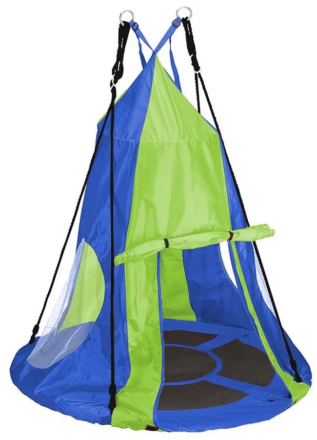 Leagan cuib-110 cm-albastru-cu cort