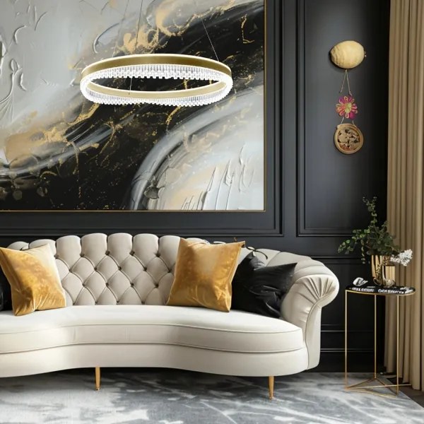 Lustră LED pe cablu LED/52W/230V d. 60 cm auriu