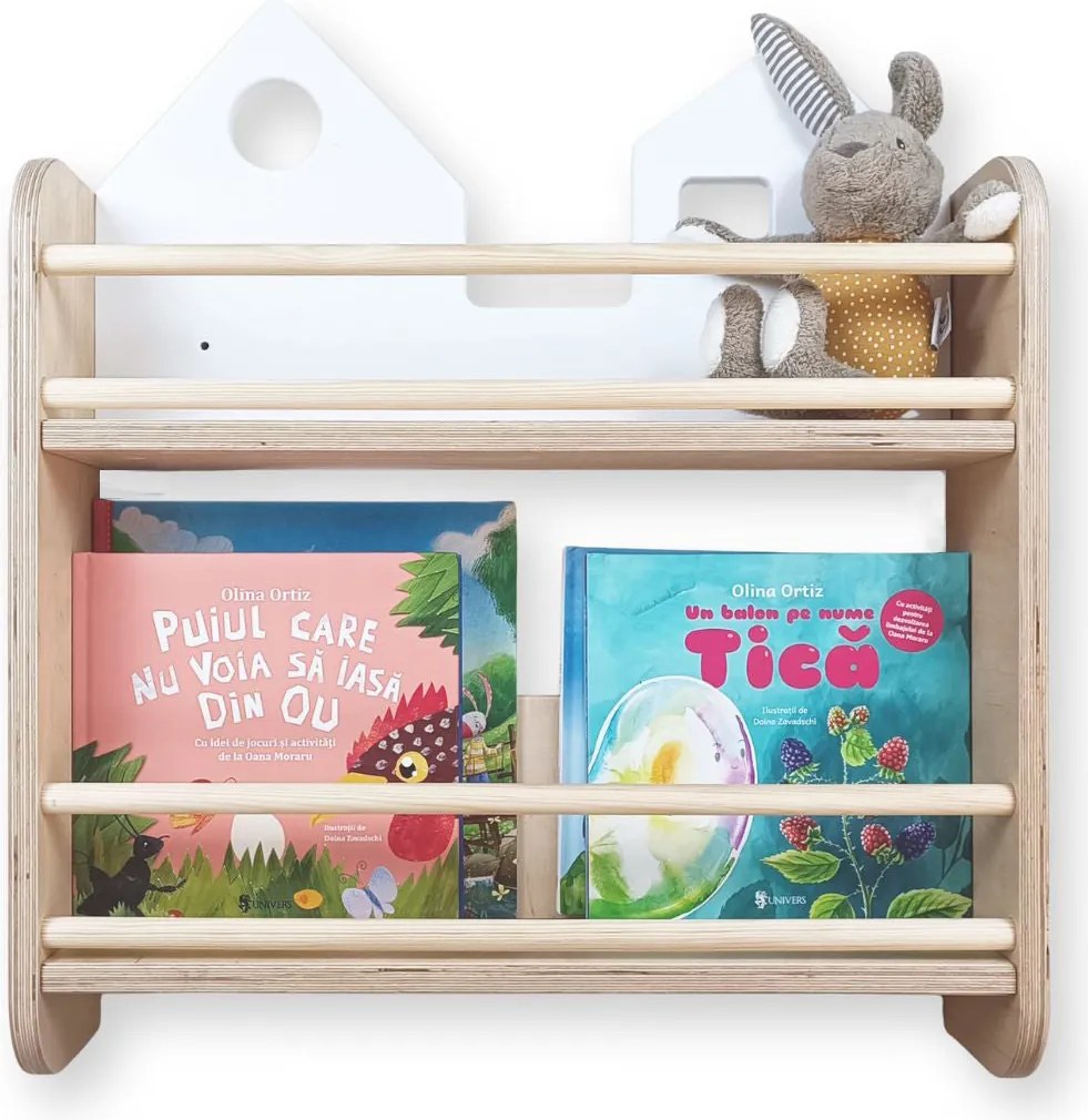 Bibliotecă perete Montessori MININEST Natur