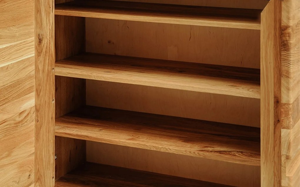 Dulap stejar masiv Pantofi Dotti, 100 × 37 × 111 cm