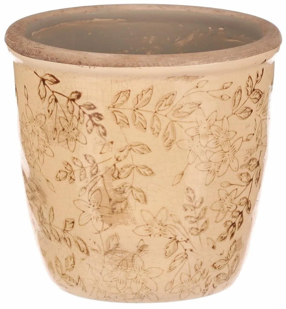 Vase ceramică pentru flori Flores retro, 14 x 13cm, 14 cm