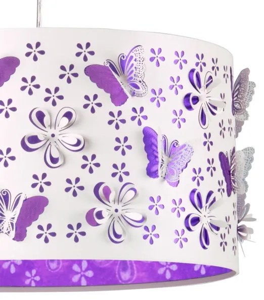 Lustră pe cablu ONLI TITILLA 1xE27/22W/230V mov/alb