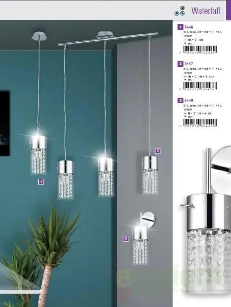 Aplica de perete moderna Waterfall 6449 RX