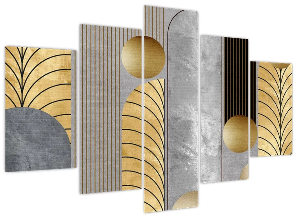 Tablou - Decorațiuni de aur (150x105 cm)