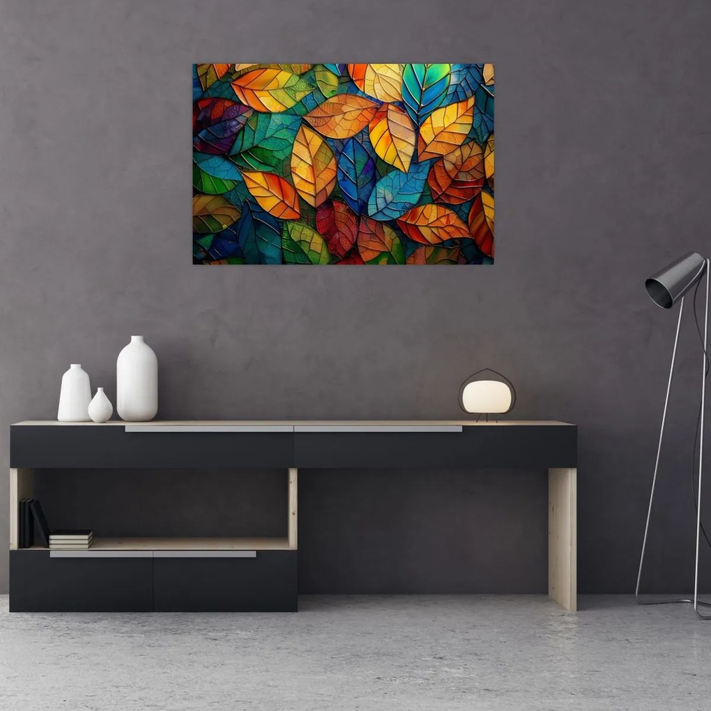 Tablou - Mozaic din frunze (90x60 cm)