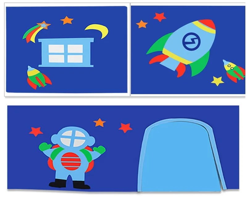 Draperie pentru copii pentru pat 3 buc. 195x75 cm Astro – Vipack