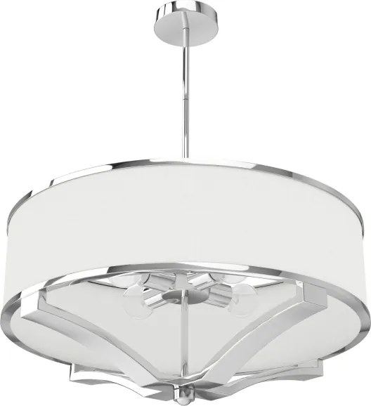 Open Design OR84801 - Lustră pe tijă GERDO, 4xE27/12W/230V, crom lucios/alb