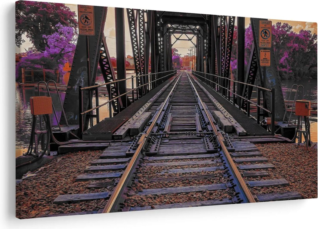 Tablou cu pod de cale ferată (90x60 cm)