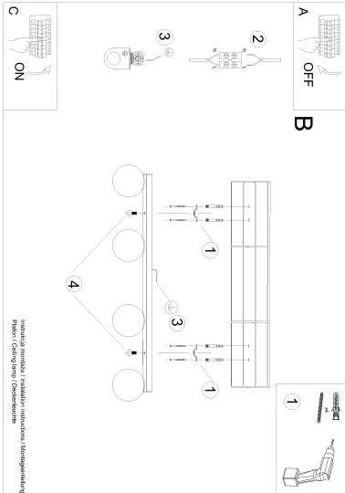 Plafonieră YOLI 4xG9/12W/230V albă Sollux SL.1149