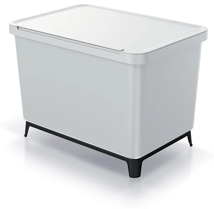 Coș de gunoi, 4 x 10 l, gri deschis