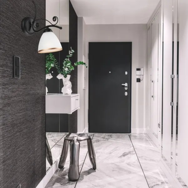 Aplică RETRO II 1xE27/60W/230V negru mat