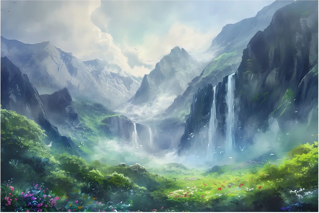 Tablou - Valea cascadelor (90x60 cm)