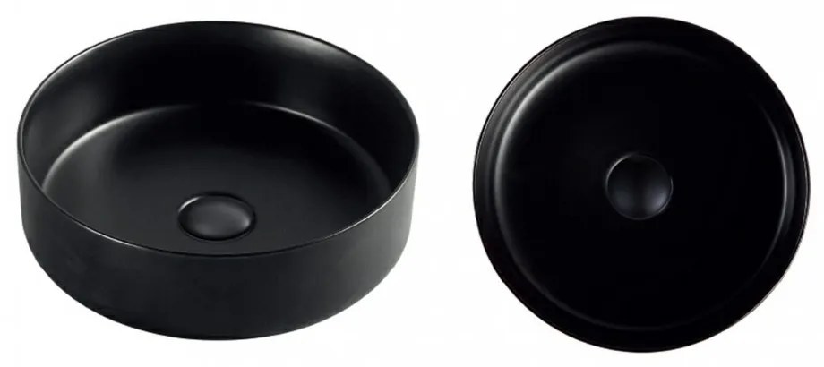 Lavoar de blat Rose Black negru mat