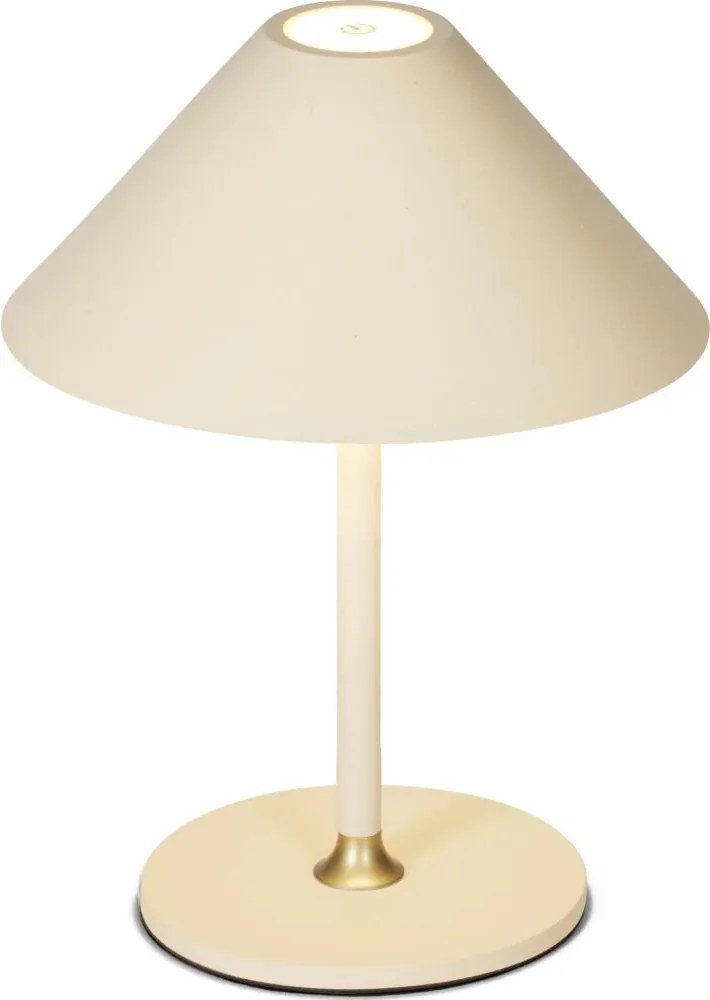 Halo Design 800773 - Lampă de masă LED HYGGE, reîncărcabilă, cu intensitate reglabilă, 3W, 4000 mAh, IP54, crem