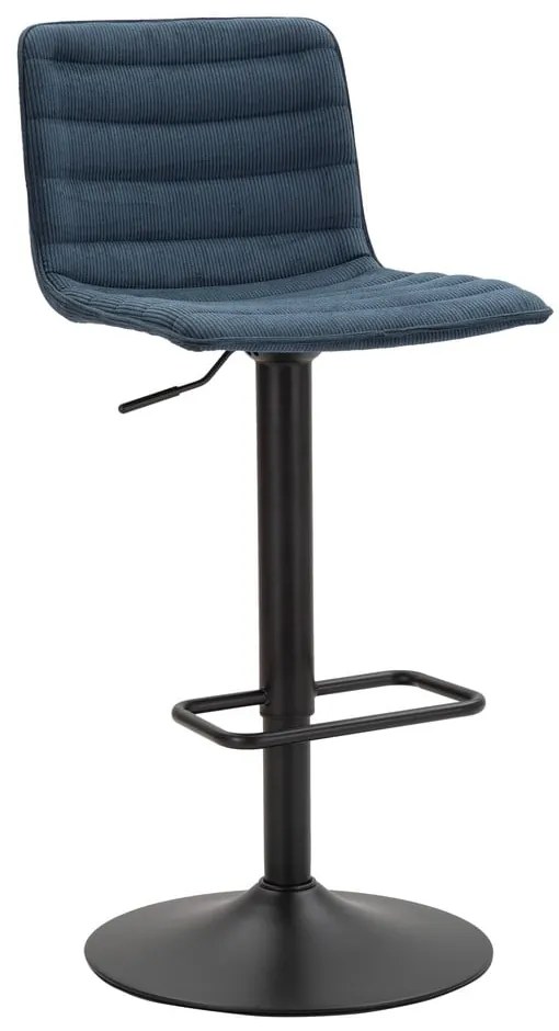 Scaun de bar albastru petrol/negru cu înălțime ajustabilă (înălțime șezut 61 cm) Malia – Mauro Ferretti