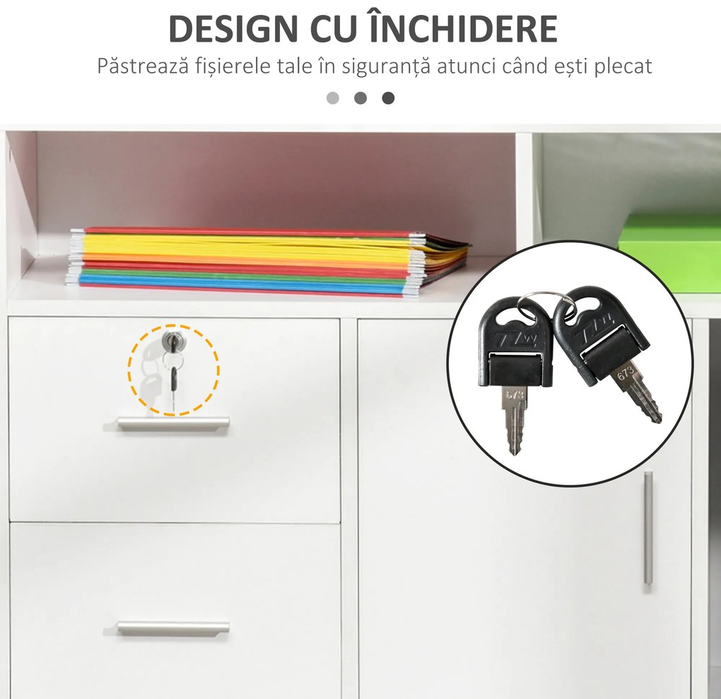 HOMCOM Mobilier Suport Imprimantă Dulapior Multifuncțional Design Compact și Elegant pentru Birou și Acasă | Aosom Romania