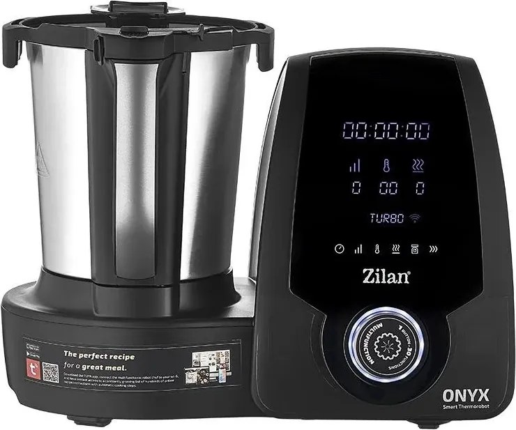 Robot de bucatarie Zilan ZLN9334 ONYX multifunctional Thermorobot, 1700W, Capacitate 3.3L, 30 de functii, Afisaj digital LED, aplicatie mobil