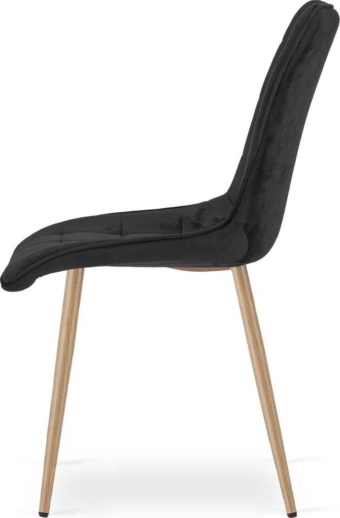 Scaun de masa SPLIT VELVET, neagra