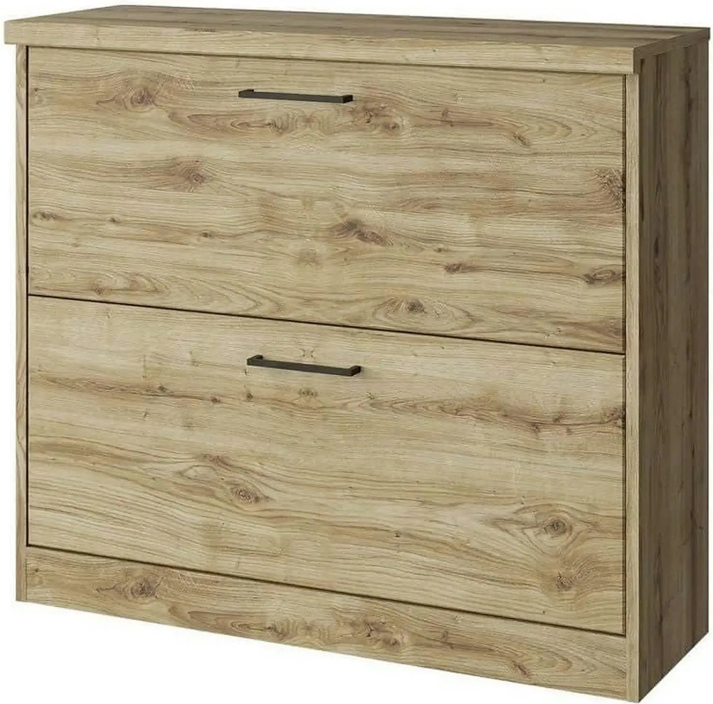 Pantofar DOORSET, stejar navarra, PAL laminat, 90x31x81 cm