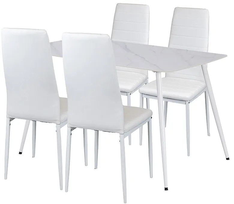 Jenna 4+1 set de sufragerie alb