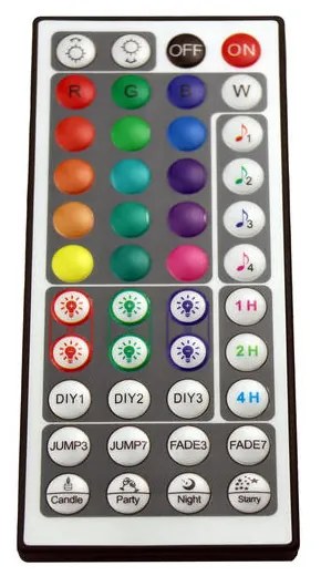 Controller RGB IR 44 taste cu muzica, 6A, Tuya Smart WiFi + Bluetooth, DC12-24V, IP20, Optonica