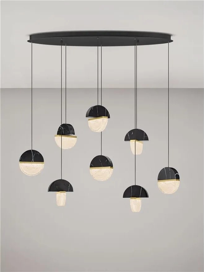 Lustra decorativa cu 8 pendule LED 2700K DORIN