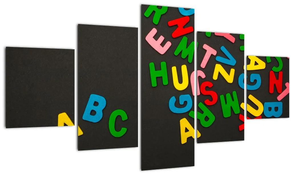 Tablou - litere colorate (125x70 cm), în 40 de alte dimensiuni noi