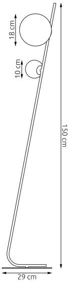 Lampă de podea TATU, 2x G9, 8 W, 230 V, bej