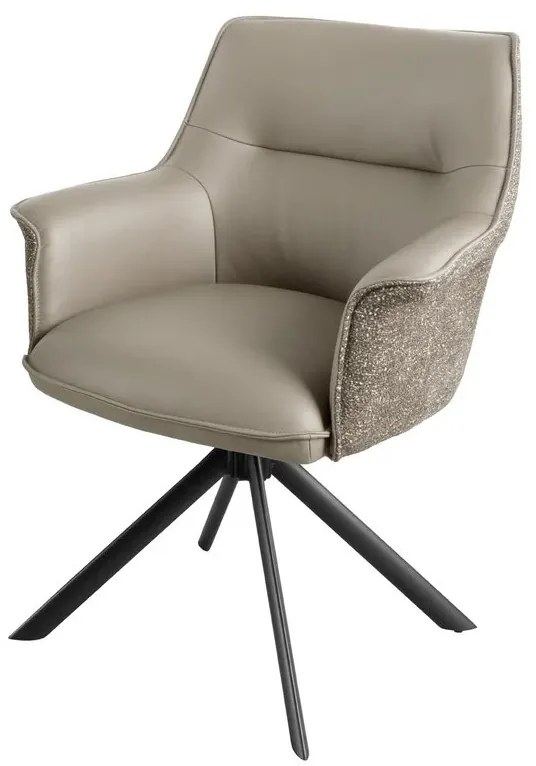 Set 2 scaune Pivotante, Piele Naturala LE GRAND taupe
