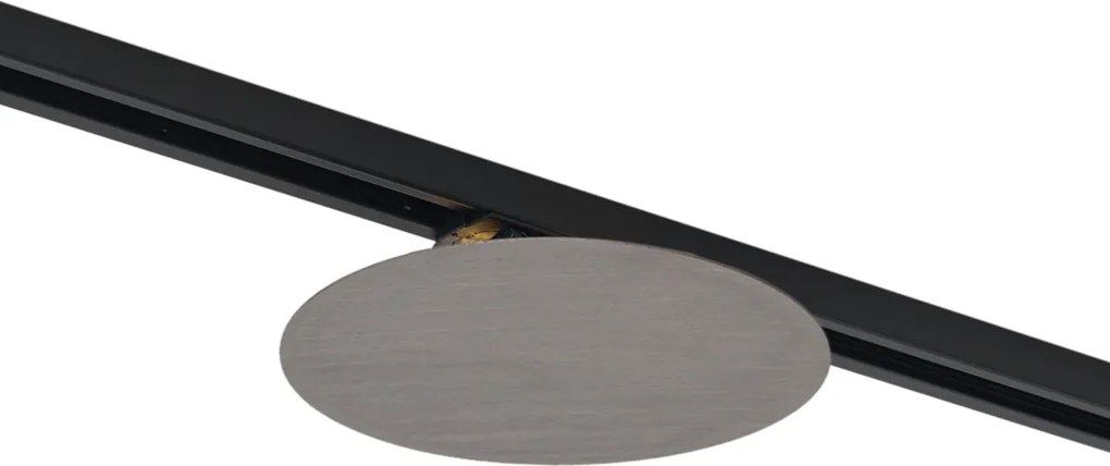 Lampă de tavan modernă gunmetal pentru sistem de iluminat pe șină monofazat cu 2 lumini - Iconic Pulley