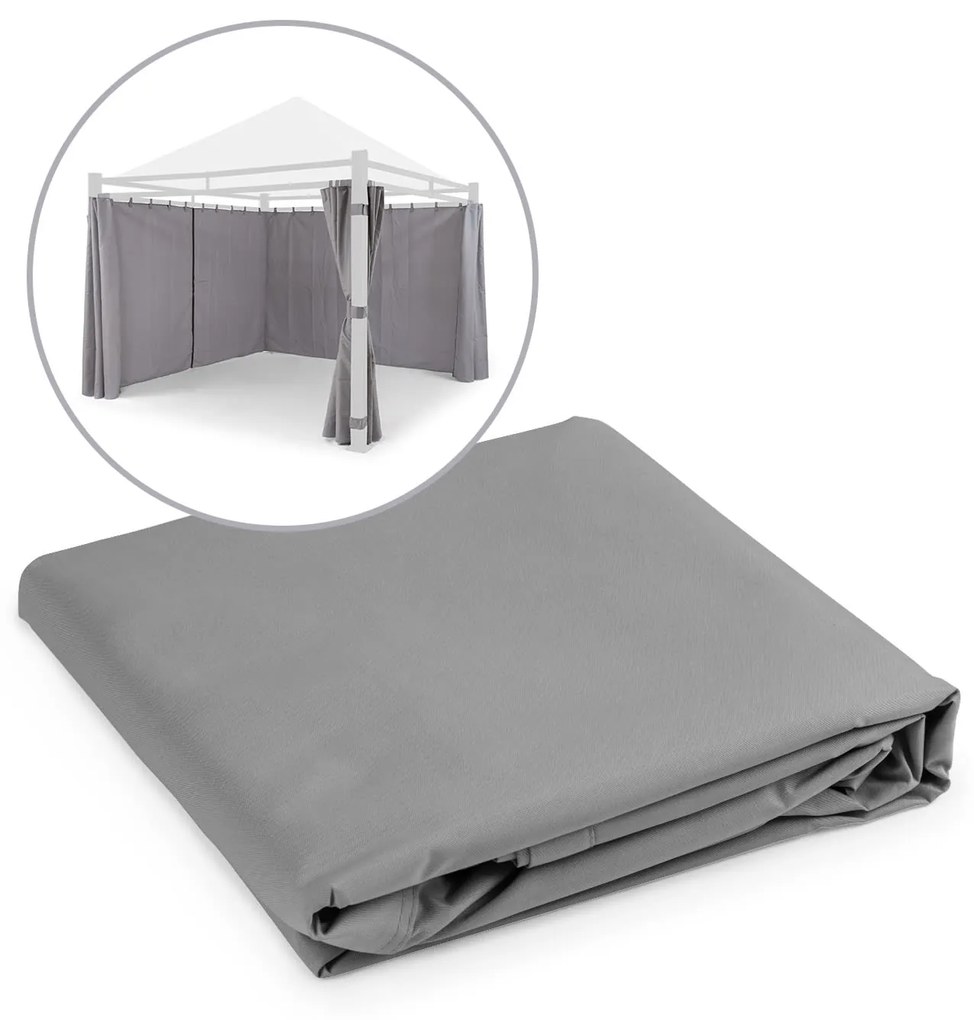 Pantheon Illumina, pereți laterali de pavilion, 4 bucăți, 140 g/m², poliester, gri