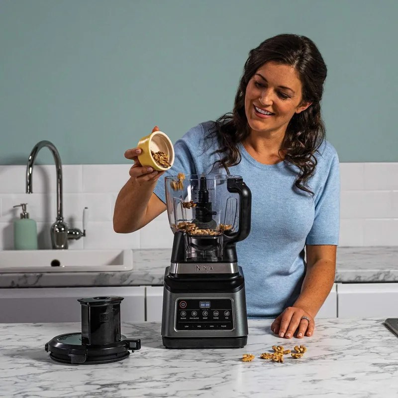 Blender Ninja BN800EU, 1200W, 2.1L, 3in1, Auto-iQ, 3 viteze, 21.000 rpm, Fara BPA, Zdrobire gheata, Negru