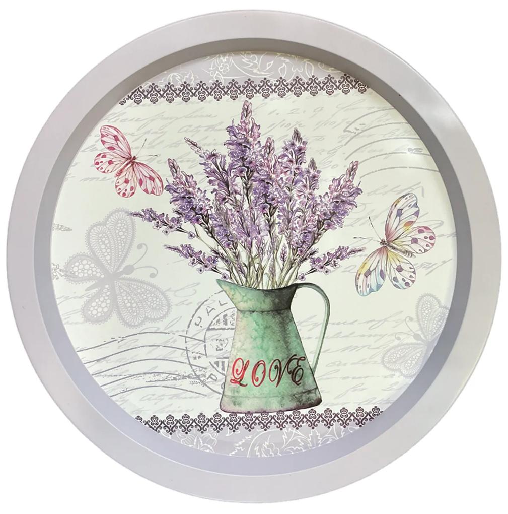 Tava metalica rotunda Lavender Vase 32cm