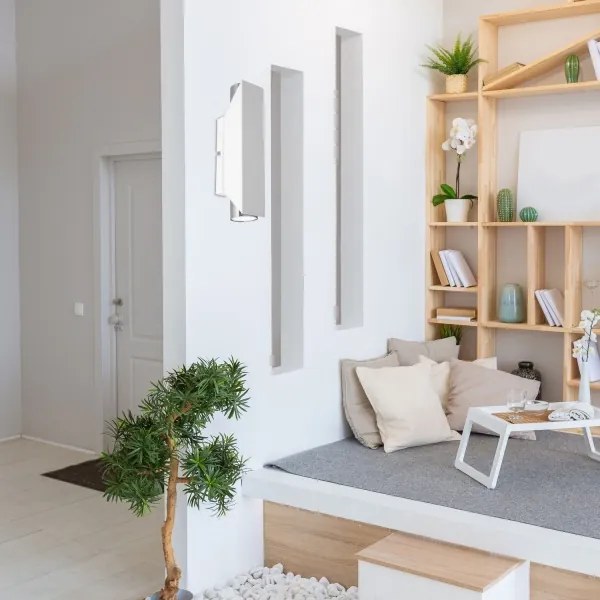 Aplică WALL 2xGU10/8W/230V albă/crom lucios