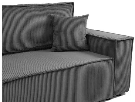 Canapea extensibilă Kasuna Sztruks (Gri) (cu sp. depozitare). 1105547