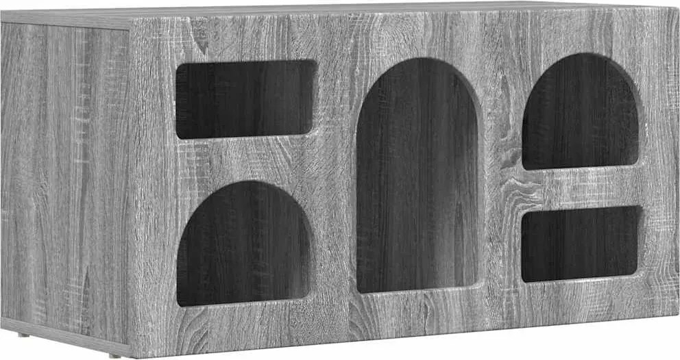 vidaXL Cabinet TV Gri Sonoma 80 x 35 x 40 cm Lemn compozit