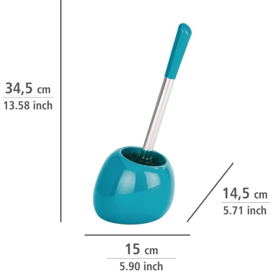 Perie pentru toaletă Wenko Polaris Petrol, albastru petrol