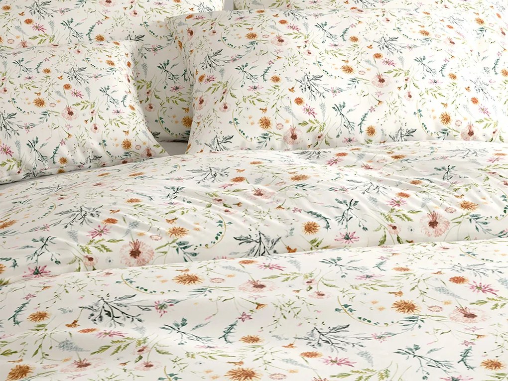Lenjerie din microfibra HERBALIS crem Dimensiune lenjerie de pat: 2 buc 70 x 90 cm | 200 x 220 cm