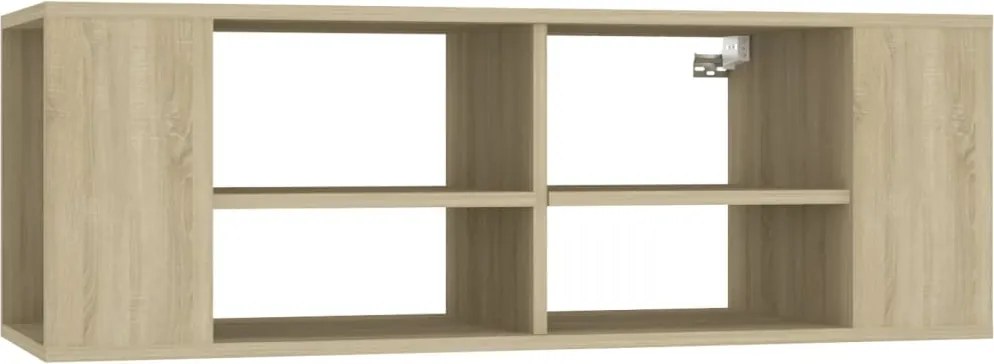 vidaXL Dulap TV montat pe perete, stejar Sonoma, 102x35x35 cm, PAL