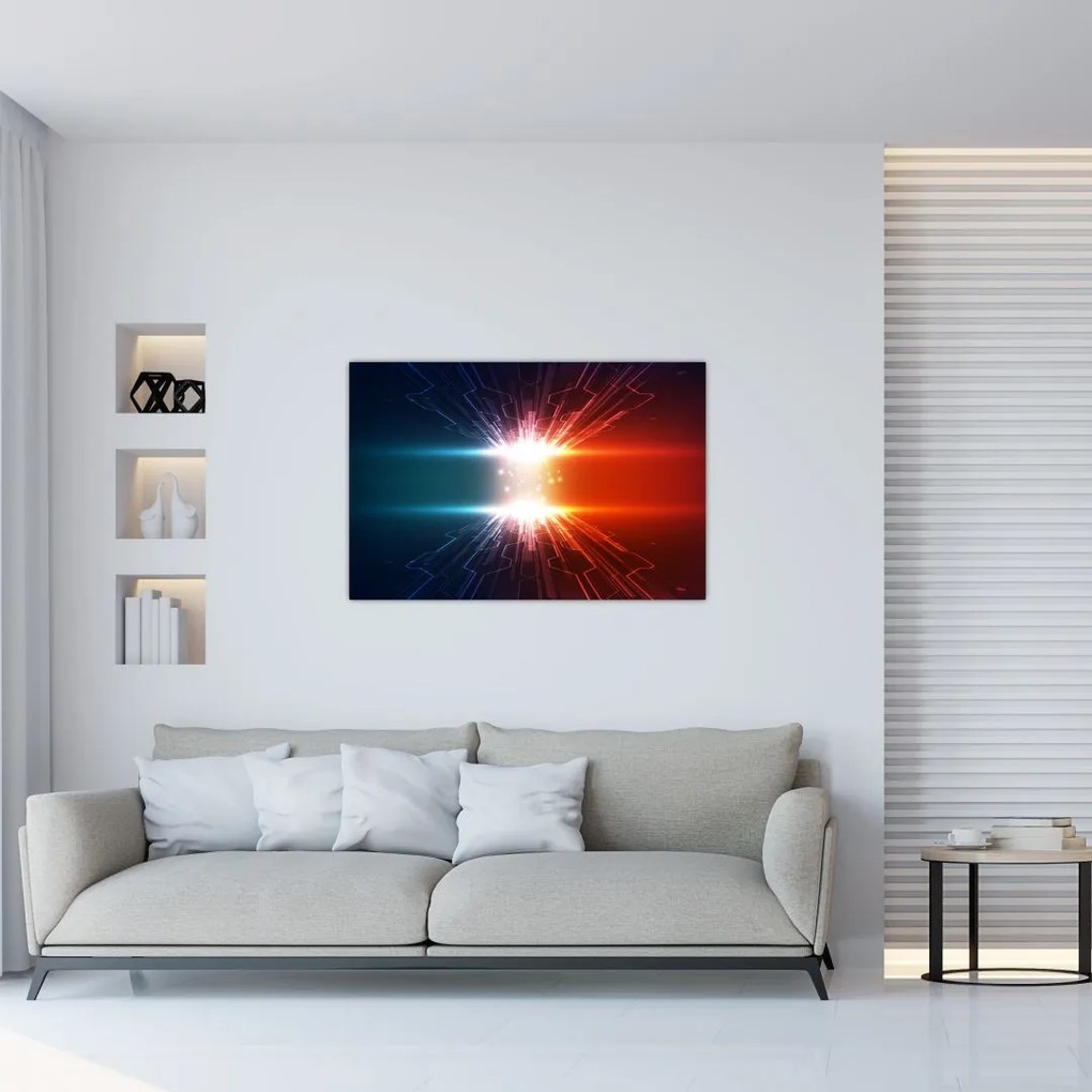 Tablou abstract cu glonț activ (90x60 cm)