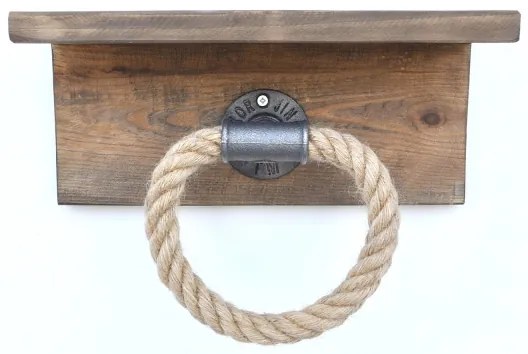 Suport de prosoape cu raft BORURAF 14x30 cm molid