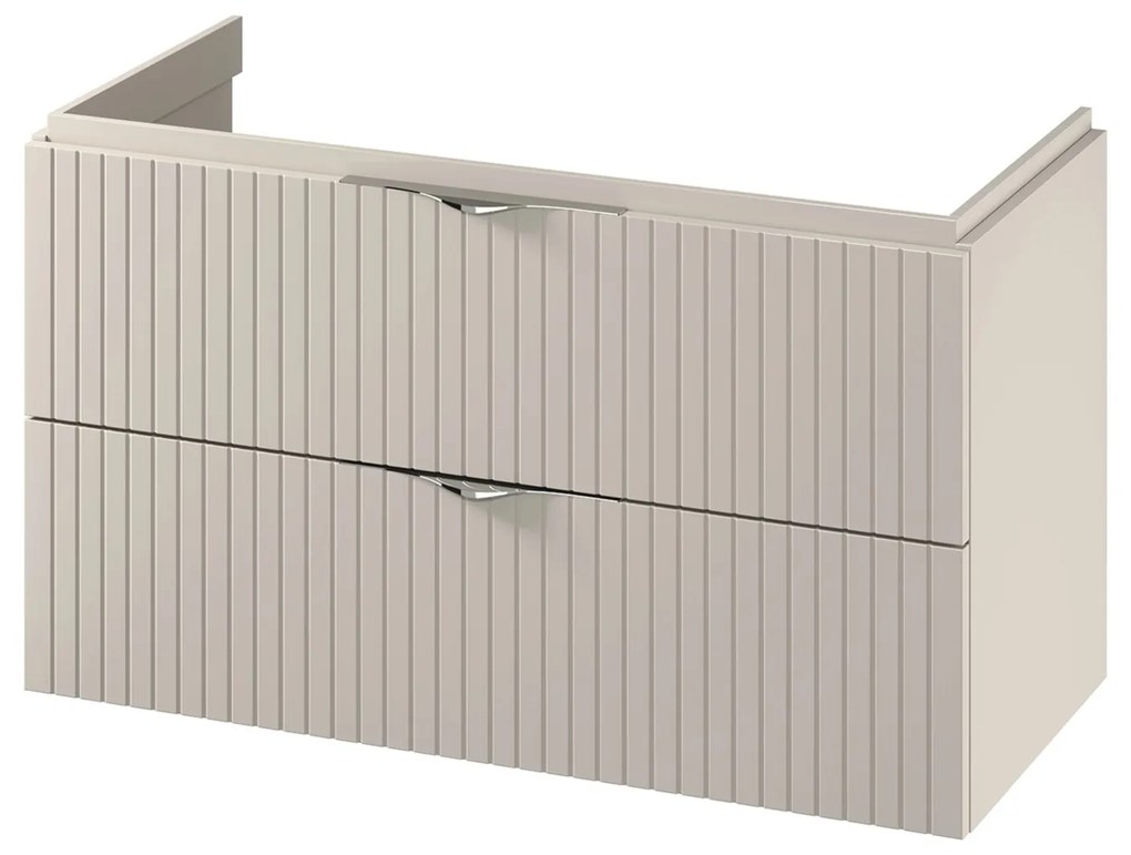 Dulap baie suspendat 100 cm pentru lavoar, casmir mat, MDF, Cersanit Tirso Casmir mat, 1000x450 mm