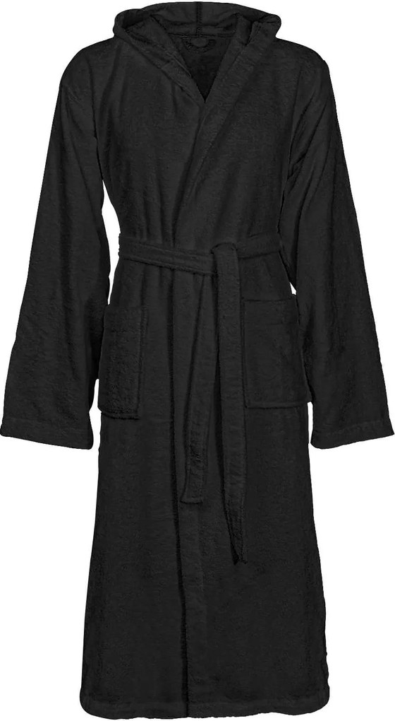 vidaXL Halat de baie KINN Negru M Bumbac