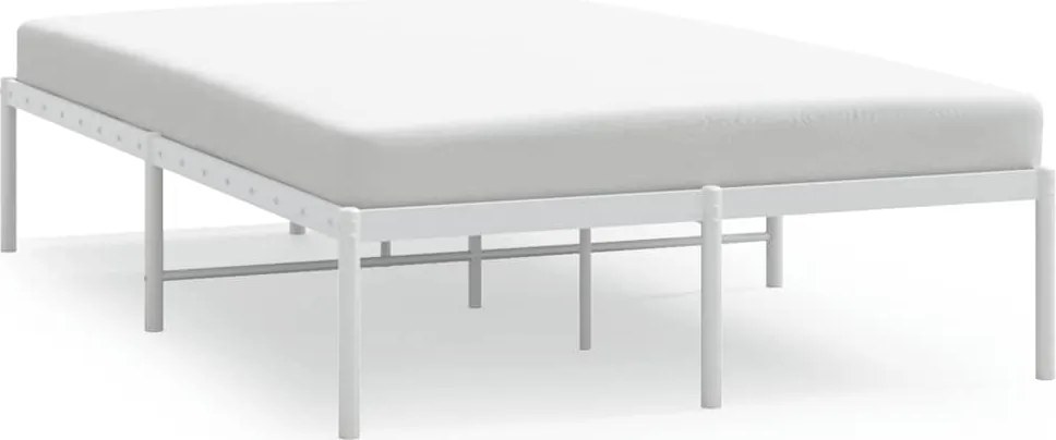 vidaXL Cadru pat metalic, alb, 120x200 cm