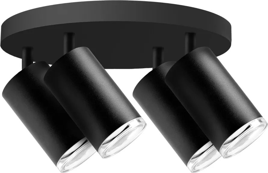 Spot LED RGBW reglabil pentru baie TURYN 4xGU10/6W/230V IP44 negru