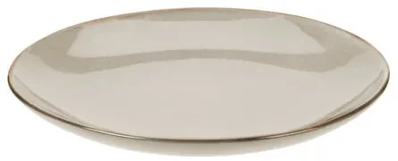 Farfurie întinsă din gresie ceramică Glaze, diametru 27,8 cm, bej